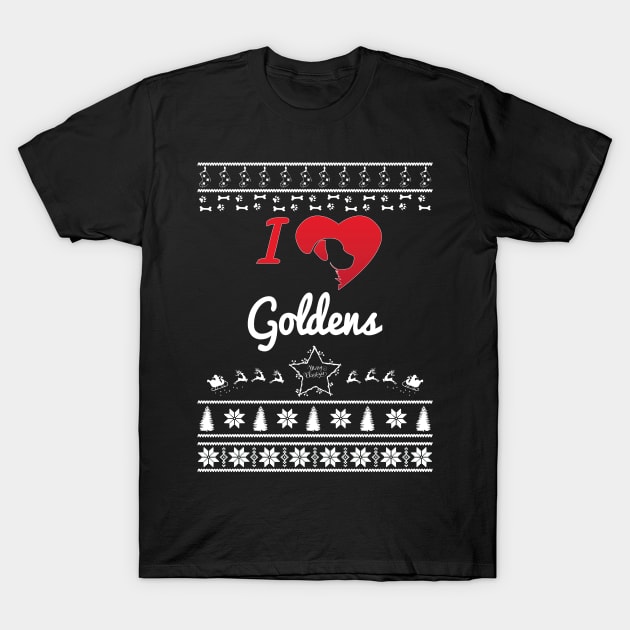 Merry Christmas GOLDENS T-Shirt by bryanwilly